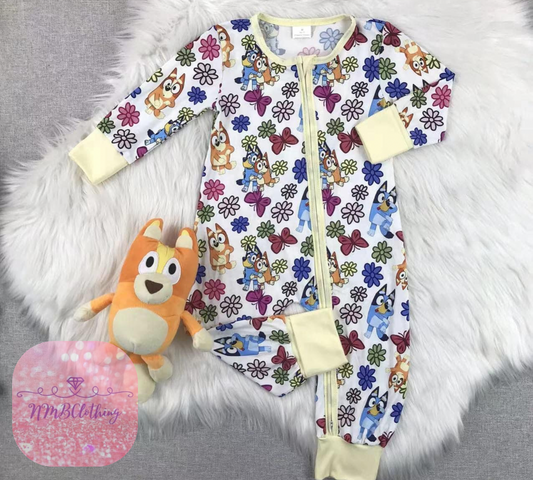 Butterfly Dogs Bamboo Romper