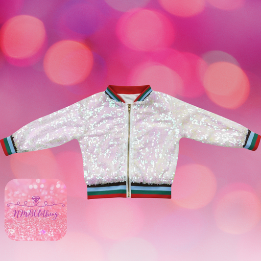 ✨SPARKLE✨ White NY Fashion Sequin Jacket