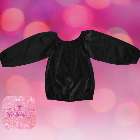 Black NY Fashion Velvet Top